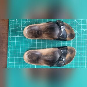 Birkenstock Black Sandals with Contoured Footbed